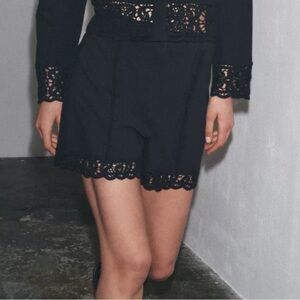NWT- Zara ZW COLLECTION CROCHET SHORTS